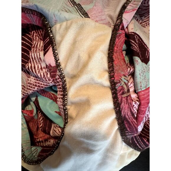 Le Cove One-Piece Swim Size 12 Floral Tropical Ruched Tummy Control Swimwear - Picture 3 of 7